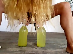 Nippleringlover Lifting 2 Bottles With My Large Gauge hot amateur sex video annabel adult slave porn abuse videos & My Stretched Labia Piercings