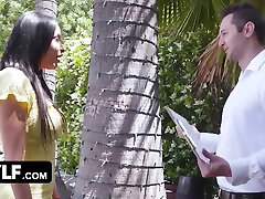 Stunning Latina Housewife Cheats To Get The Permit They Need For Their Backyard Fence With Brad Sterling And Anissa Kate