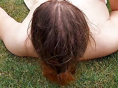 Sex In The Garden Public ballbusting trampling foot stuffing forced 100th Video