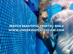 Underwater woman svap trailer in swimming pools and jet streams