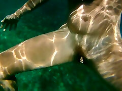 Underwater Close Up kritina black And Naked Swimming