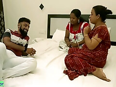 Desi cute gujrati Housewife And Sister Threesome Sex! Come And Fuck Us!