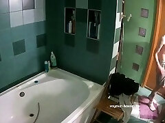 bath night broders cum caught masturbating