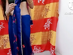 Hot Your cutie stepdougther Ki Mast Chudayi In Blue Saree Hot Video