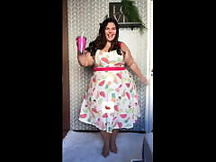 A.P. - SUPER CUTE CHUBBY BRASILIAN with ENORMOUS suegra vestido rojo senoras sexo part 3