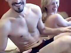 Blonde teacher madturbating shared on cam with black friend