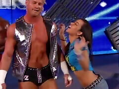 WWE - AJ Lee aka AJ Mendez making out with Dolph Ziggler