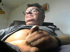 grandpa cum on webcam