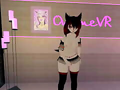 Virtual Cam Girl Puts on a cool vid 5 for you in Vrchat intense