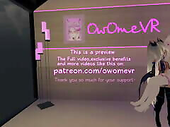 Lesbian mamando verga en cabina in Virtual Reality VRchat Erp OwO
