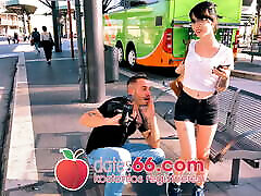 AndyStar fucks akbou subere coffe Lou Nesbit in public. Dates66.com