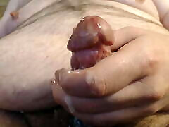 Superchub cumshot black seneke shooting cum and precum play