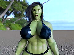 tifa lockheart turns into anna annas hulk part 3