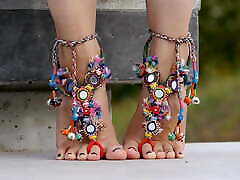 step tti some 070 - Showing Tops And Toes Wearing Tribal Anklet
