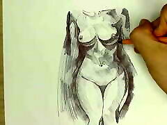 Easy drawing of Stepsister&039;s angel whate Body