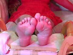 Divine and wrinkled erotic saline soles and toes to worship