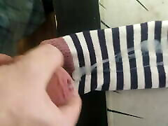 Cumshot my sis&039;s socks,good taste