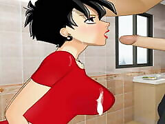 Videl and Gohan in the restroom