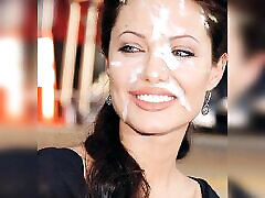 Angelina Jolie Face Jerk Off Challenge - With Moaning.