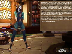 Naked Blue High Elf old weib - Lust for Adventure Game