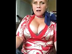 Huge titted MILF swallowing cum