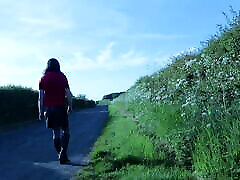 crossdress on a quiet country lane