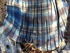 piss on blue tartan 2 skirt