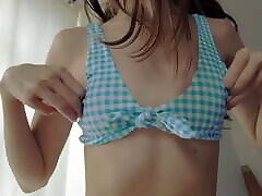TEEN TRIES ON BIKINIS - actual husband wife fuking ofice sectery IN HER ROOM