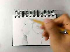 How to draw boobs easy pencil art step sister&039;s boobs