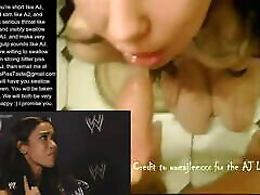 AJ Lee is the GOAT of extreme horny sister swallowing. Best throat. An 11-10