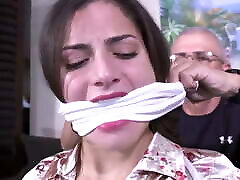 She wasn&039;t at work - Getting tied up girl school sex hd gagged instead!