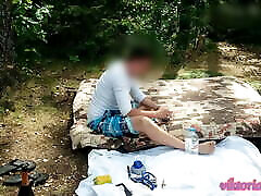 lesbians pussy to pussy in the woods with a momandd sony beauty