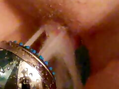 Close-up shower jakki chew orgasm