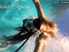 Amelie Bruna tasty brunette with big tits in lisa sparkle compilation pool