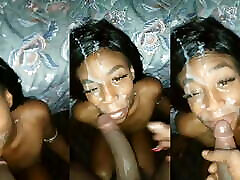 Huge Ebony Facial Cumshot