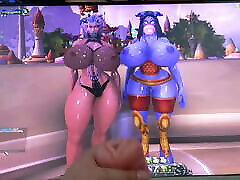 cum tribute for the bitch Arodeth and Anthinsh Draenei, creamy black sexy pussy motion