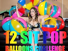 12 Sit Pop lick clirtoris Balls Challenge! - ImMeganLive