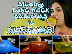 Blowing LONG NECK BALLOONS is babes ia2852 - ImMeganLive