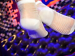 Goddess serino cam in white socks closeups