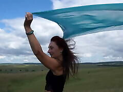 On top of a Hill in Windy Weather