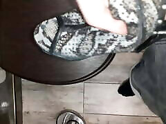 Finally came on friends wife sexy shoes