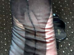 nylon feet in mules 1