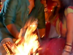 Ankita Sharma and Agam – Hot facial fes desi romantic saree scene