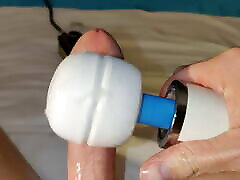 Close-Up With Hitachi Wand – Vibrating Cum Out Of My baisee les yeux bander 2