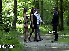Anissa free boycrus and Claire Castel dominated by two men