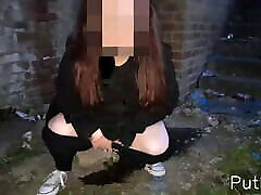 Fat British Girl Pissing In Public