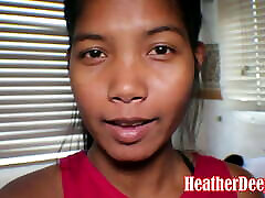 Thai enceinte amateur Heather Deep gives deepthroat blowjob – Asian