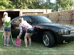 Texas 2girls suhagraat had Carwash and Get wet and Naked