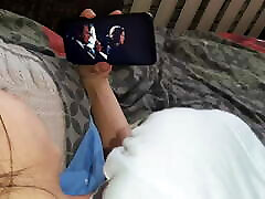 Masturbating my girlfriend&039;s arkansas tube cream while she watches a movie