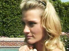 Blonde teen in cheerleader nohenia xxx gets pounded by the pool